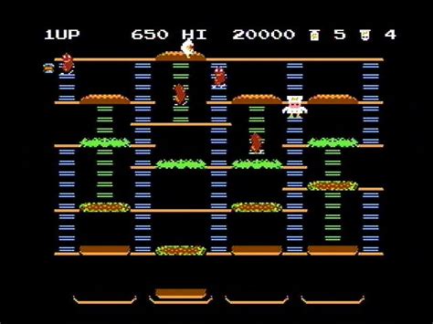 Screenshot of BurgerTime (NES, 1982) - MobyGames