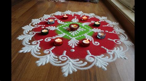 Diwali special Sanskar Bharti rangoli designs with colours by Shital Daga - YouTube