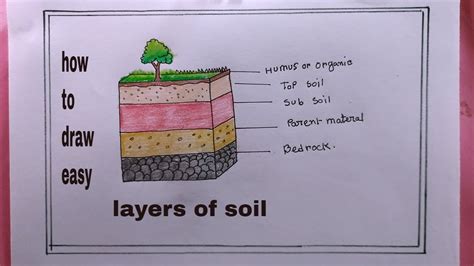 how to draw layers of soil diagram/soil profile drawing - YouTube