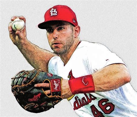 Paul Goldschmidt - 1B - St. Louis Cardinals Digital Art by Bob Smerecki