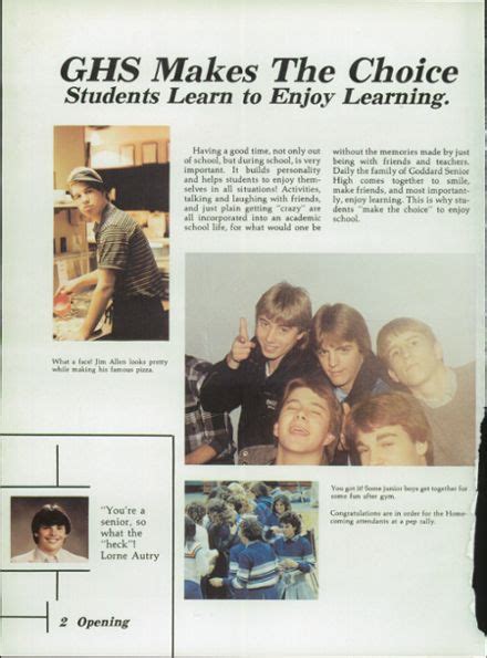 Explore 1985 Goddard High School Yearbook, Goddard KS - Classmates