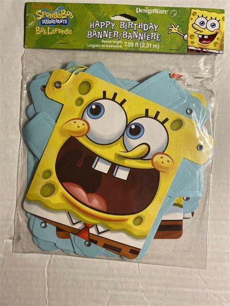 Spongebob Squarepants Happy Birthday Banner Designware 2011