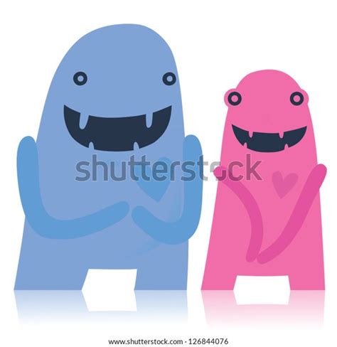 Two Romantic Monsters Love Stock Vector (Royalty Free) 126844076 ...