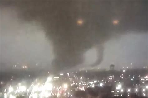 Terrifying 'multi-vortex' tornado rips through city as residents must 'take shelter now' - Daily ...