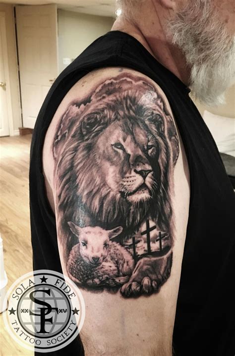 Pin by Jody Sorrell on Tattoos | Lamb tattoo, Lion head tattoos, Lion ...