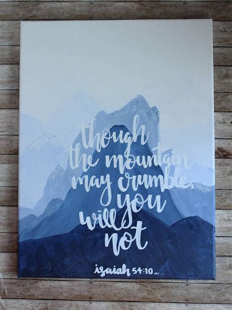 Mountain Canvas | Mountain Quotes | Bible Verse Art | Bible Verse Sign | Home Decor | Bible ...