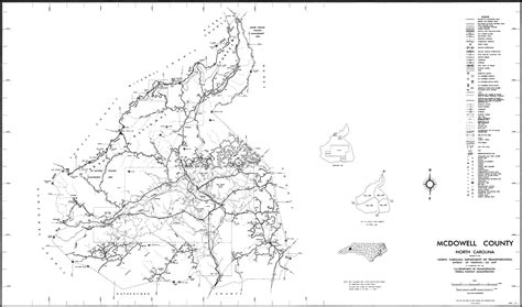 2000 Road Map of McDowell County, North Carolina