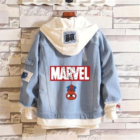 Marvel Avengers Hooded Denim Jacket | Marvel clothes, Marvel fashion ...