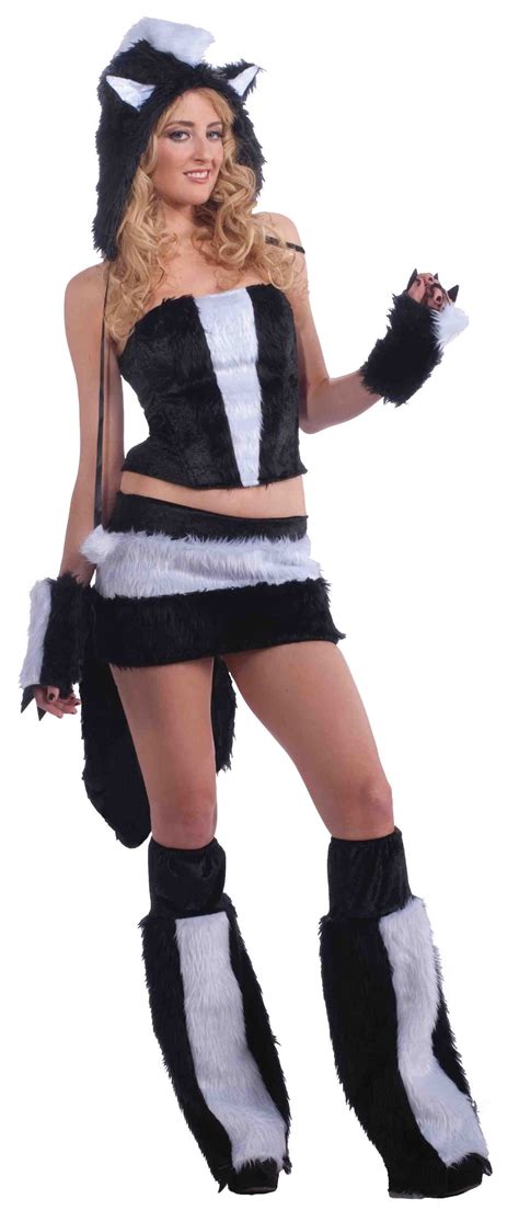 Adult Skunk Women Furry Hood Costume | $48.99 | The Costume Land