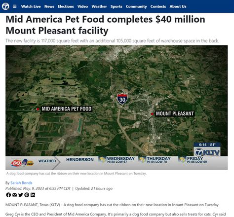 Mid America Pet Food Celebrates $40 million Manufacturing Expansion - Mount Pleasant Economic ...