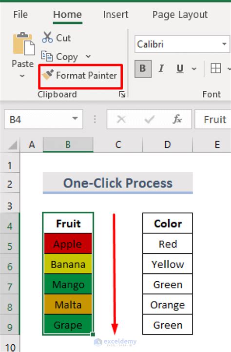 How to Use Format Painter in Excel for Multiple Cells (6 Quick Ways)