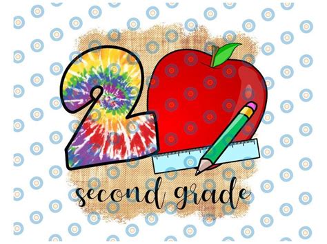 Back to school, Second grade chalkboard clipart, PNG file for ...