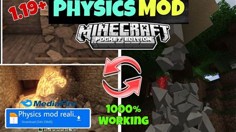 Realistic physics mod download for minecraft pe 1.19 || Minecraft pe physics mod download ...