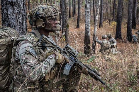 US Army Rangers during a training exercise at Fort Benning, Georgia ...