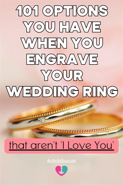 Make It Personal: 101 Unique Wedding Ring Engraving Quotes | Doctor For Love