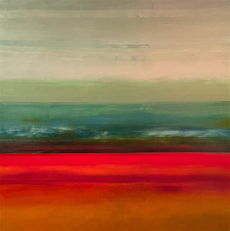 Katheryn Holt - "Into the Sky" Large Mixed Media Contemporary Abstract Expressionist Landscape ...