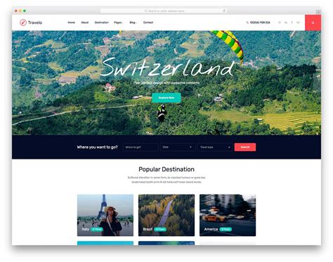 Travelo - travel agency website HTML Template - DesignHooks