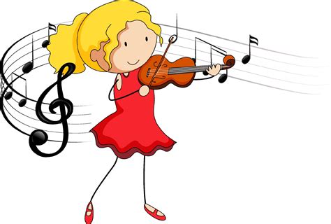 Violin Girl Image Clipart