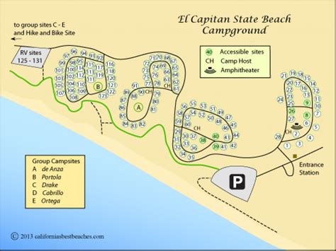 Carpinteria State Beach Campground Map - Printable Map