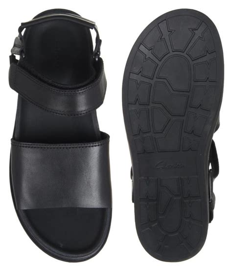 Clarks Black Leather Sandals Price in India- Buy Clarks Black Leather ...