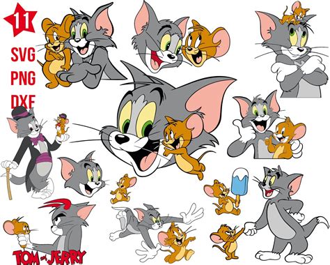 Tom and Jerry svg, Tom and Jerry png, Tom and Jerry dxf, Cartoon Svg ...