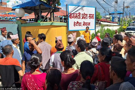 Farmers demonstrate outside Bagmati Provincial Assembly