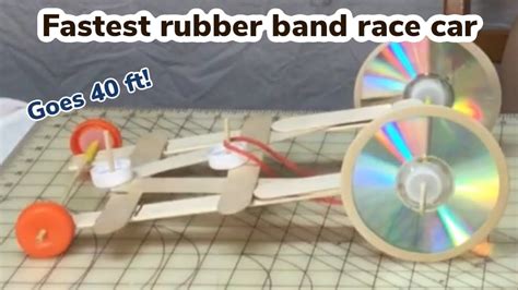 FASTEST rubber band race car - YouTube