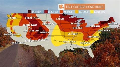 Fall Foliage Finder - Following Fall - California Fall Color Map ...