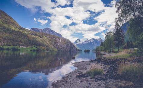 Landscape Photo of River and Field · Free Stock Photo