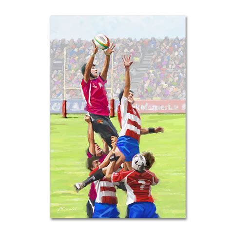 Trademark Fine Art 'Rugby Players' Canvas Art by The Macneil Studio ...