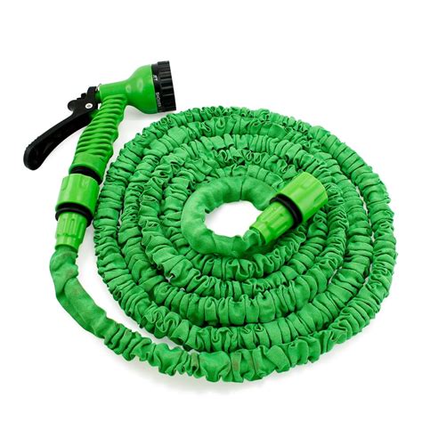 Expandable Flexible Stronger Deluxe Garden Water Hose w/ Spray Nozzle ...