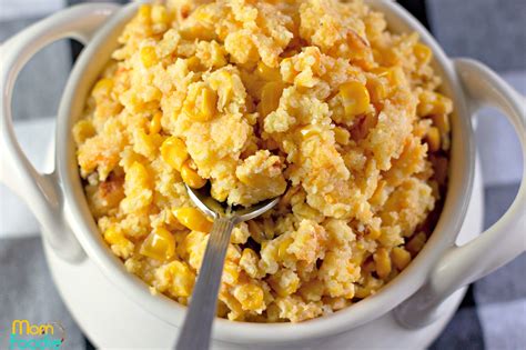 Crock Pot Corn Casserole aka Thanksgiving Corn Pudding - Mom Foodie