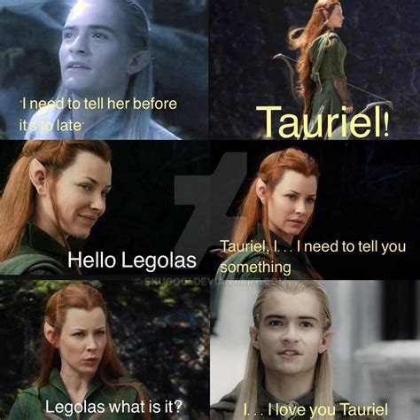 Legolas tells Tauriel by skugggi on DeviantArt