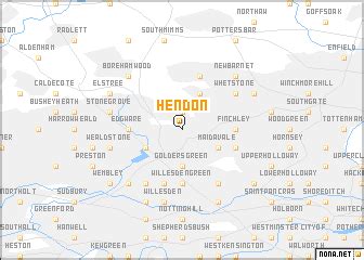 Hendon (United Kingdom) map - nona.net