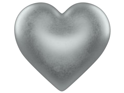 Silver 3d Love Heart With Transparent Background Valentine Clip Art CqoqL9 Clipart