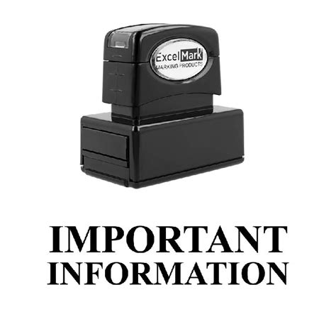 IMPORTANT INFORMATION Stamp | ExcelMark