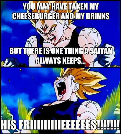 Vegeta loves his Happy Meal. | Dragon ball super funny, Dbz memes ...