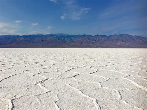 Badwater Basin, the lowest point in the Western Hemisphere, inside Death Valley National Park ...