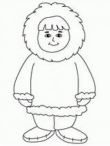 Eskimo Coloring Page Sketch sketch template