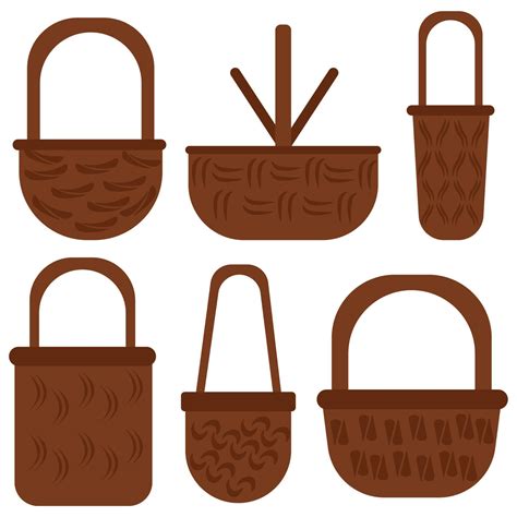 Wicker Easter baskets set, Container of various shapes and sizes for ...