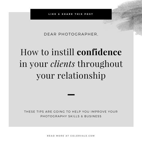 How to instill confidence in your clients throughout your relationship | Photography business ...