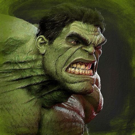 Incredible Hulk Angry Painting by Tony Rubino - Pixels