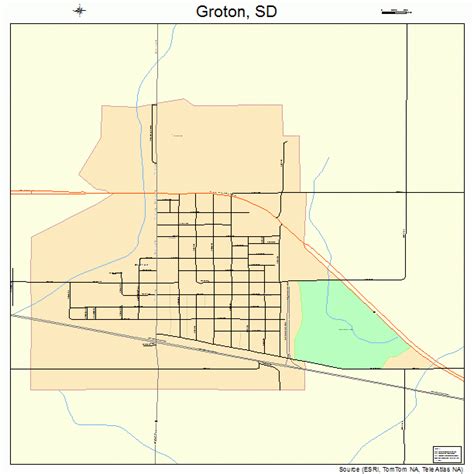 Groton South Dakota Street Map 4626340