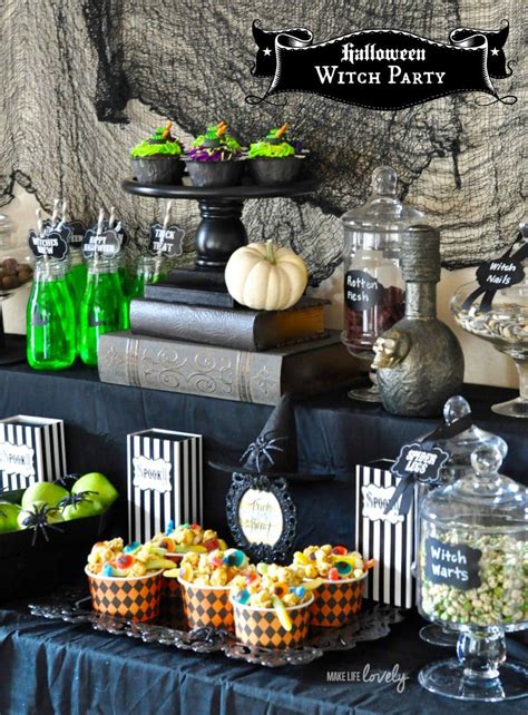 Witch Halloween Party + Cauldron Pudding - Make Life Lovely