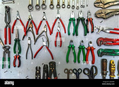 car mechanic and repair equipment stand Stock Photo - Alamy