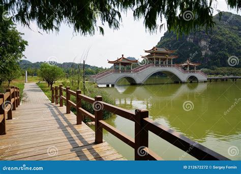 Pagoda And Bridge Pathways At Ghost City, Fengdu, China Royalty-Free ...