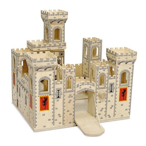 Amazon.com: Melissa & Doug Deluxe Folding Medieval Wooden Castle ...