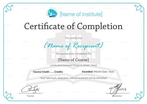 Certificate Of Completion Of Training