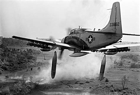 Douglas A-1 Skyraider dropping Napalm - Vietnam | A Military Photo ...