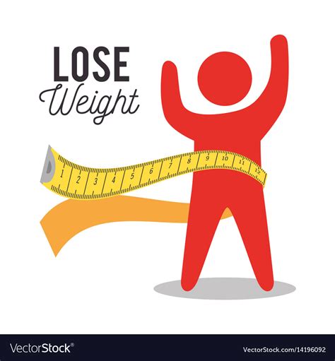 Lose weight concept icons Royalty Free Vector Image